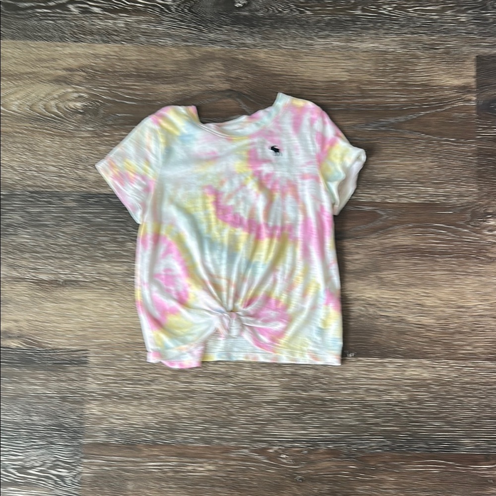 Abercrombie Kids Pink and Yellow Short Sleeve Tee